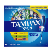 Tampax Pearl Triplepack Tampons - 34 Count