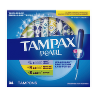 Tampax Pearl Tampons - 34 Count