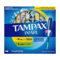 Tampax Pearl Duopack Tampons - 34 Count