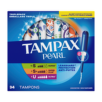Tampax Pearl Tampons - 34 Count