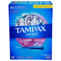 Tampax Pearl Leakguard Protection - 32 Count