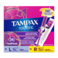 Tampax Radiant Tampons - 26 Count