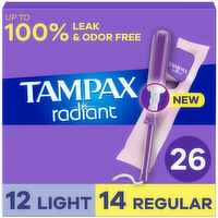 Tampax Radiant Tampons - 26 Count