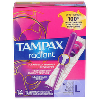 Tampax Light Absorbency Radiant - 14 Count