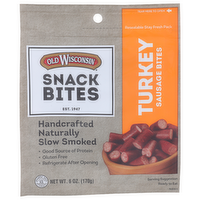 Old Wisconsin Snack Bites Turkey Sausage - 6 Ounce