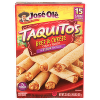 Jose Ole Beef & Cheese Flour Tortillas Taquitos - 1.5 Ounce - 15 Count