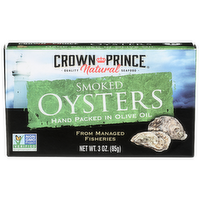 Crown Prince Smoked Oysters Naturally - 3 Ounce