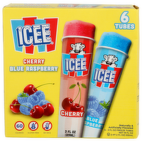 Icee Cherry Blue Raspberry Freeze Tubes - 3 Fluid Ounce - 6 Count