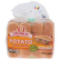 Oroweat Buns Potato Hot Dog - 0.125 Pound - 8 Count