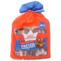 King's Hawaiian Hamburger Buns, Pretzel, Original Hawaiian Sweet