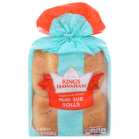 King's Hawaiian Sweet Mini Sub Rolls - 2 Ounce - 6 Count