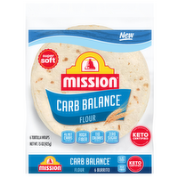 Mission Carb Balance Flour Tortillas, Burrito Size - 6 Ounce