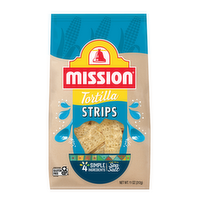 Mission Strips White Corn Tortilla Chips, Bag - 11 Ounce