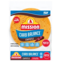 Mission Carb Balance Chipotle Flour Tortillas, Fajita Size - 8 Ounce