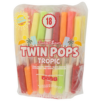 BUDGET SAVER Tropic Twin Pops Pina Colada, Mango, Blood Orange, Raspberry Lime, Watermelon Frozen Novelty - 2.35 Fluid Ounce - 18 Count