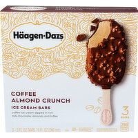 Haagen-Dazs Ice Cream Coffee Almond Crunch Bar - 3 Fluid Ounce - 3 Count