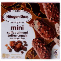 Haagen Dazs Mini Coffee Almond Toffee Crunch Ice Cream Snack Bars - 1.85 Fluid Ounce - 6 Count