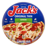 Jack's Original Thin Supreme Pizza, Pepperoni, Sausage, Onion Frozen - 15.8 Ounce