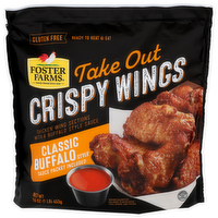Foster Farms Classic Buffalo Take Out Crispy Wings - 16 Ounce