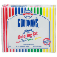 Goodman's Food Color & Egg Dye Coloring Kit - 0.3 Fluid Ounce - 4 Count