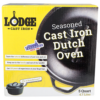 Lodge Cast Iron Seasoned Dutch Oven - 5 Quart