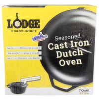 Lodge Cast Iron Seasoned Dutch Oven - 7 Quart
