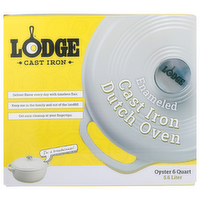 Lodge Cast Iron Enamel Dutch Oven - 5.6 Quart