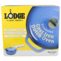 Lodge Cast Iron Blue Enameled Dutch Oven - 5.6 Quart