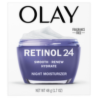 Olay Retinol 24 Face Moisturizer, Anti-Aging Night Cream For Wrinkles And Uneven Skin Tone With - 1.7 Ounce