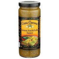 CLAUDE'S Chile Green Medium Liquid Casa Corona Greeen Enchilada Sauce - 16 Fluid Ounce