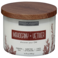 RUGGED & REFINED Mahogany & Vetiver 3 Wick Candle - 14.75 Ounce