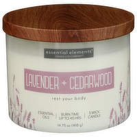 RUGGED & REFINED Lavender & Cedarwood 3 Wick Candle - 14.75 Ounce