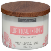 RUGGED & REFINED Elderflower & Honey 3 Wick Candle - 14.75 Ounce