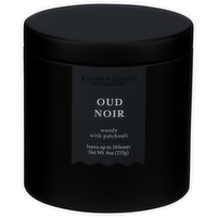 RUGGED & REFINED Oud Noir Candle In Black Tin - 9 Ounce
