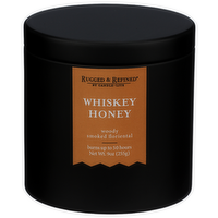 RUGGED & REFINED Whiskey Honey Candle In Black Tin - 9 Ounce