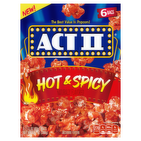 ACT II Hot And Spicy Flavor Microwave Popcorn, Bags - 12.7 Ounce
