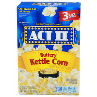 Act II Buttery Kettle Corn Microwave Popcorn - 2.75 Ounce - 3 Count