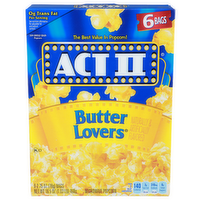 Act II Butter Lovers Microwave Popcorn - 2.75 Ounce - 6 Count