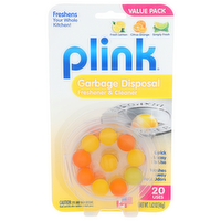Plink Fresh Lemon Citrus Orange Simply Garbage Disposal Freshener & Cleaner - 0.081 Ounce - 20 Count