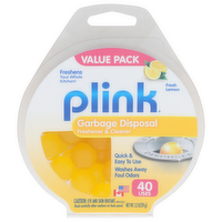 Plink Fresh Lemon Value Pack Garbage Disposal Freshener & Cleaner - 0.08 Ounce - 40 Count