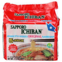 Sapporo Ichiban Japanese Style Noodles & Flavored-soup - 3.5 Ounce - 5 Count