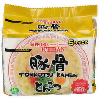 Sapporo Ichiban Tonkotsu Ramen Instant Noodles - 3.7 Ounce - 5 Count