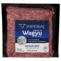 Imperial American Wagyu Beef Ground 75% Lean 25% Fat Rollstock - 16 Ounce