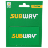 Subway Card - 1 Each