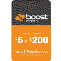 boost mobile $5-$200 Prepaid Phone Card - 1 Each