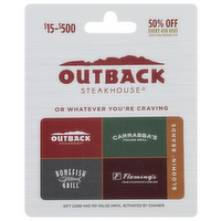 Outback Steakhouse $15-$500 Gift Card $15-$500 - 1 Each