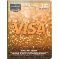 Visa Gift (SUN) $25 Card - 1 Each