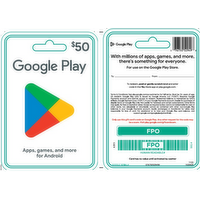 Google Us $50 Play - 1 Each