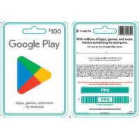 Google Us $100 Play - 1 Each