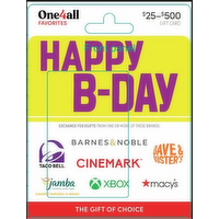 Original Content Swap $25-500 Happy Birthday Gift Card - 1 Each